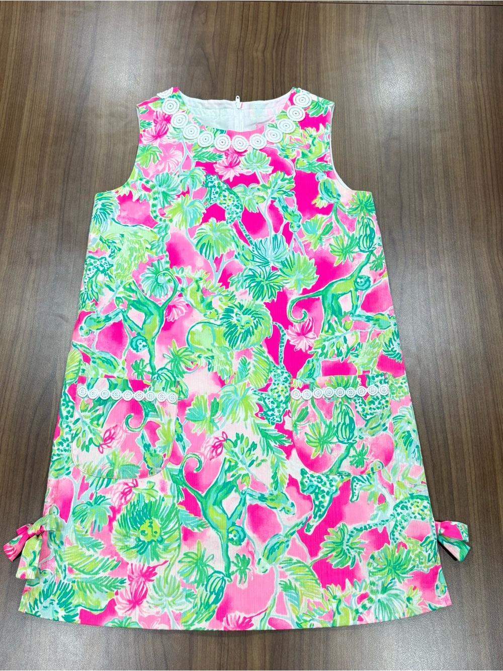 Lilly Pulitzer Girls Little Lilly Shift Dress RazzBerry CattyShack Size 10 EUC
